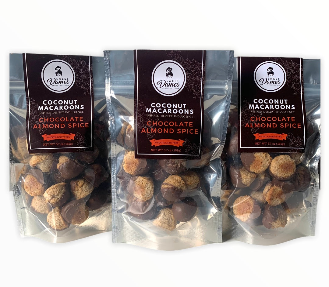 Chocolate Almond Spice Coconut Macaroon Bites